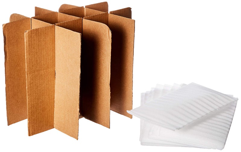 Uboxes Glass cell divider kit- Box compartments & foam pouches to protect your glasses (GLASSPACK012)